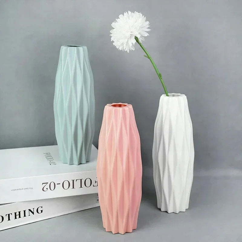 modern plastic flower vase
