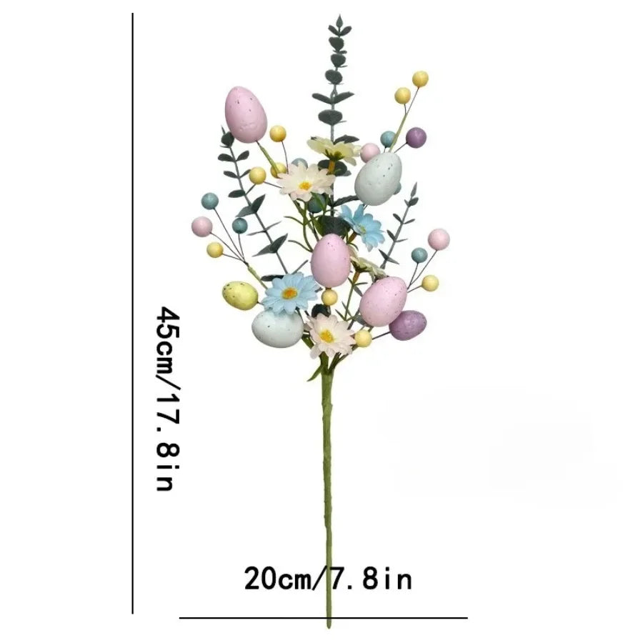 Artificial Easter floral stems – daisy, eucalyptus, berry sprigs – perfect for spring décor USA