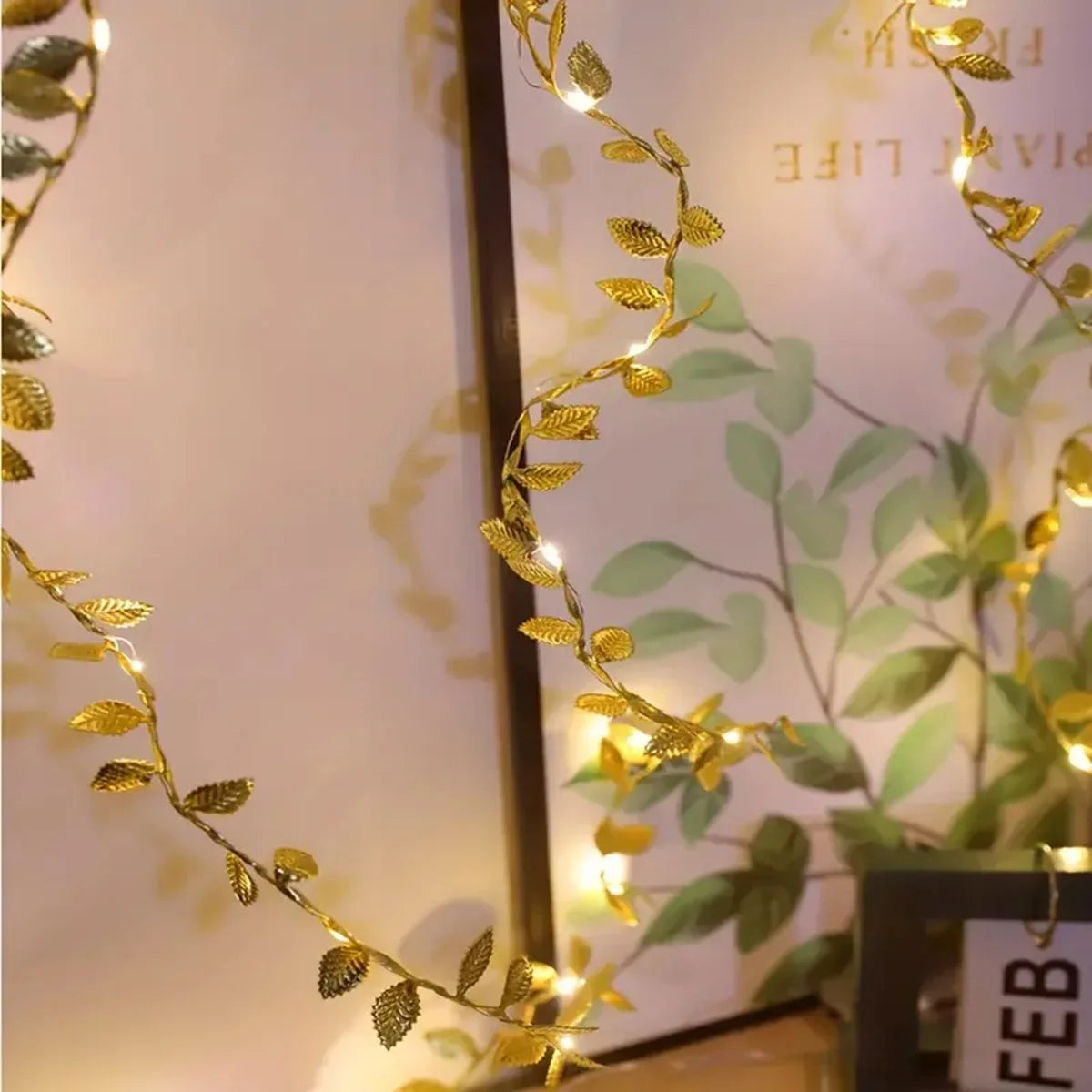golden fairy lights for decor