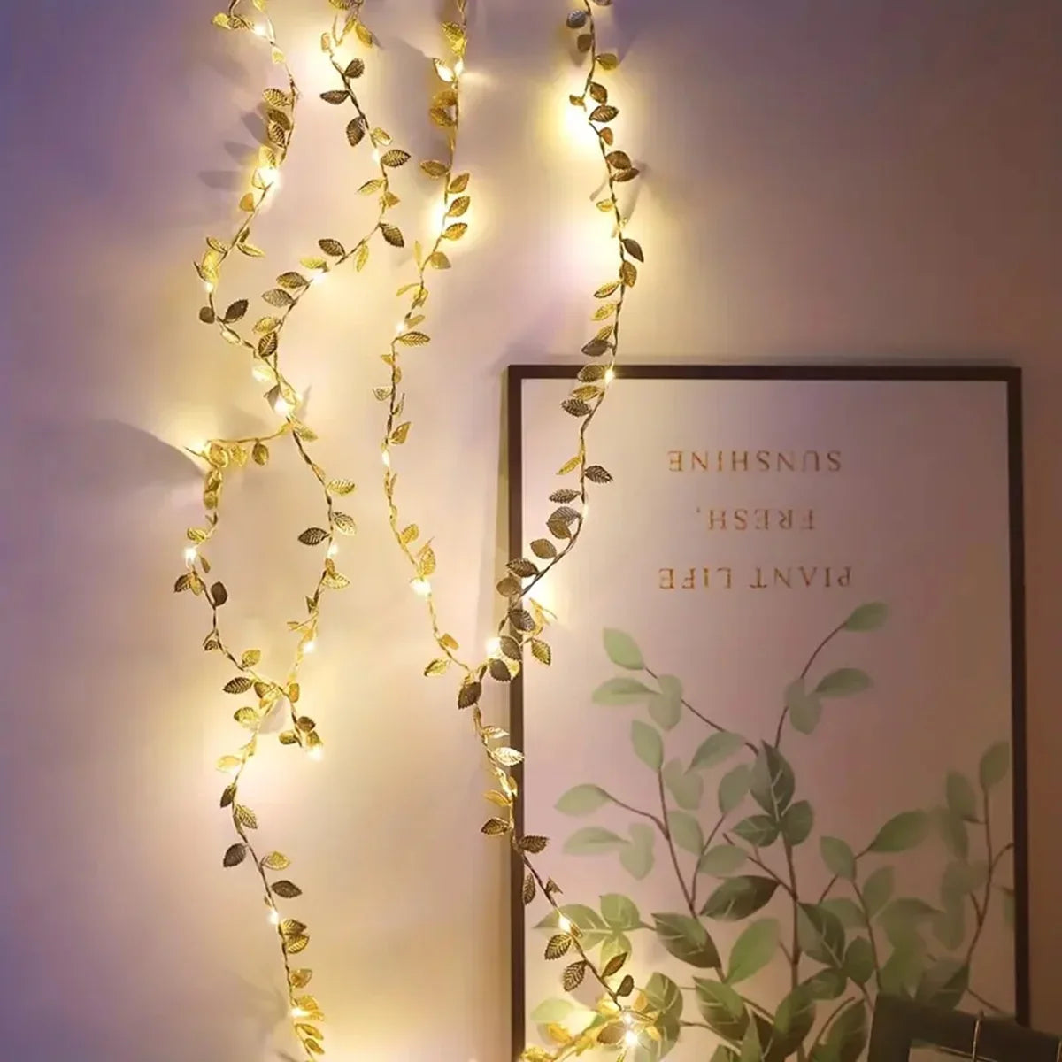 golden fairy lights for decor