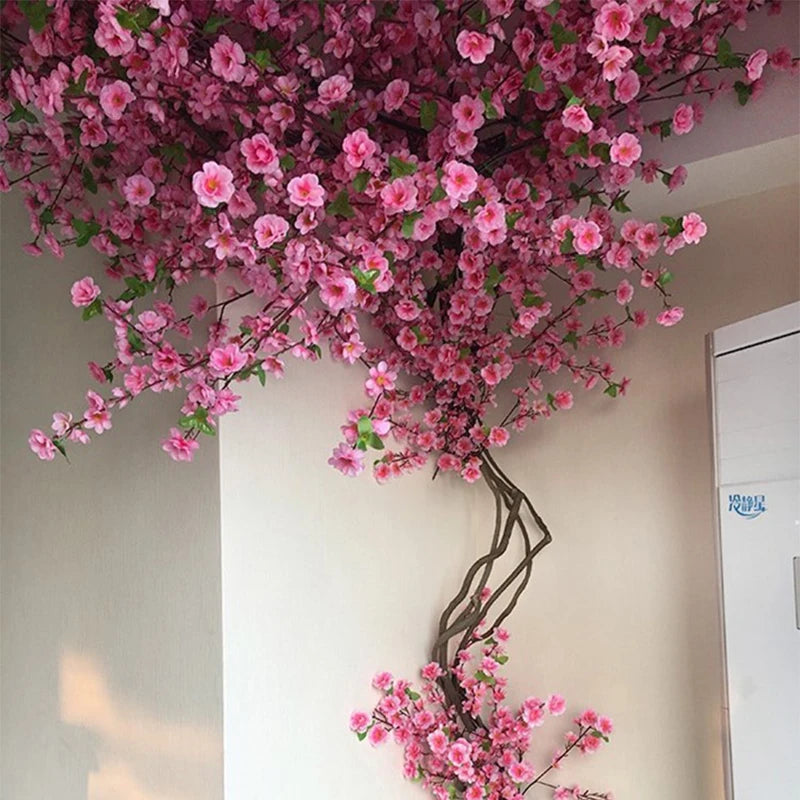 Artificial plum blossom branch for spring home decoration