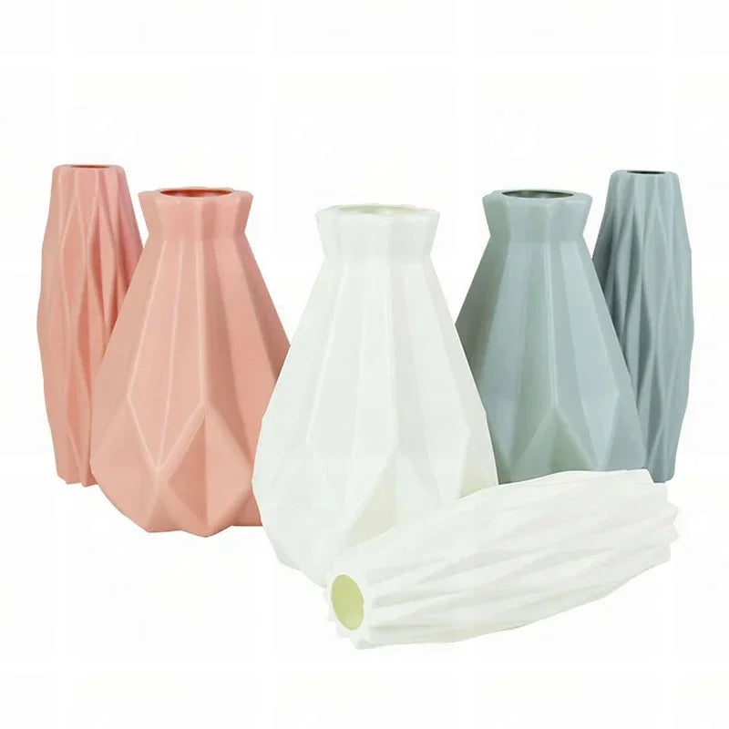 modern plastic flower vase