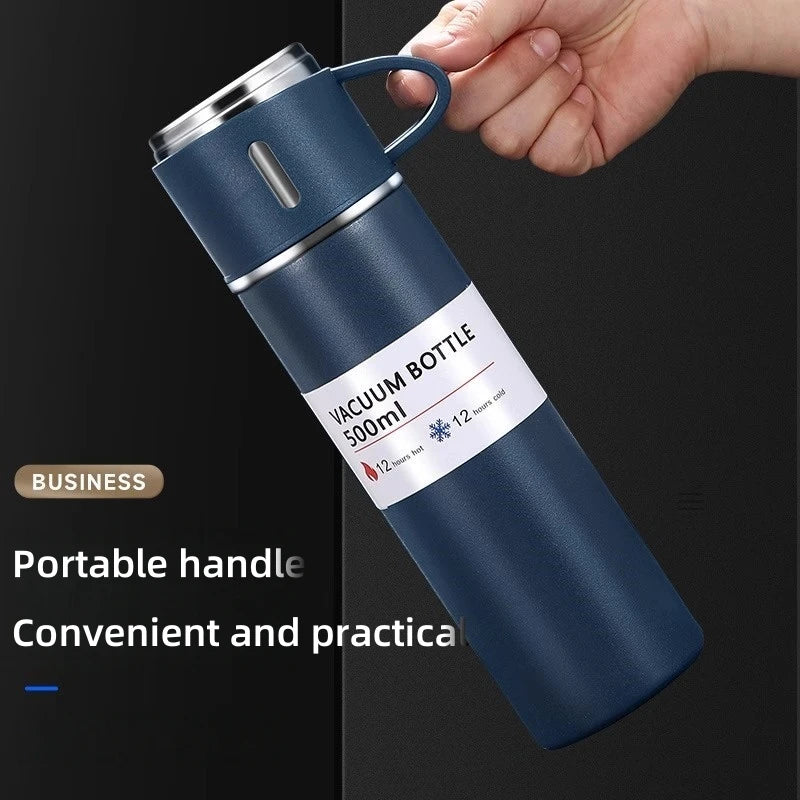 304 Stainless Steel 500ml Insulated Travel Bottle – Keeps Drinks Hot/Cold for 6-12 Hours Gift USA