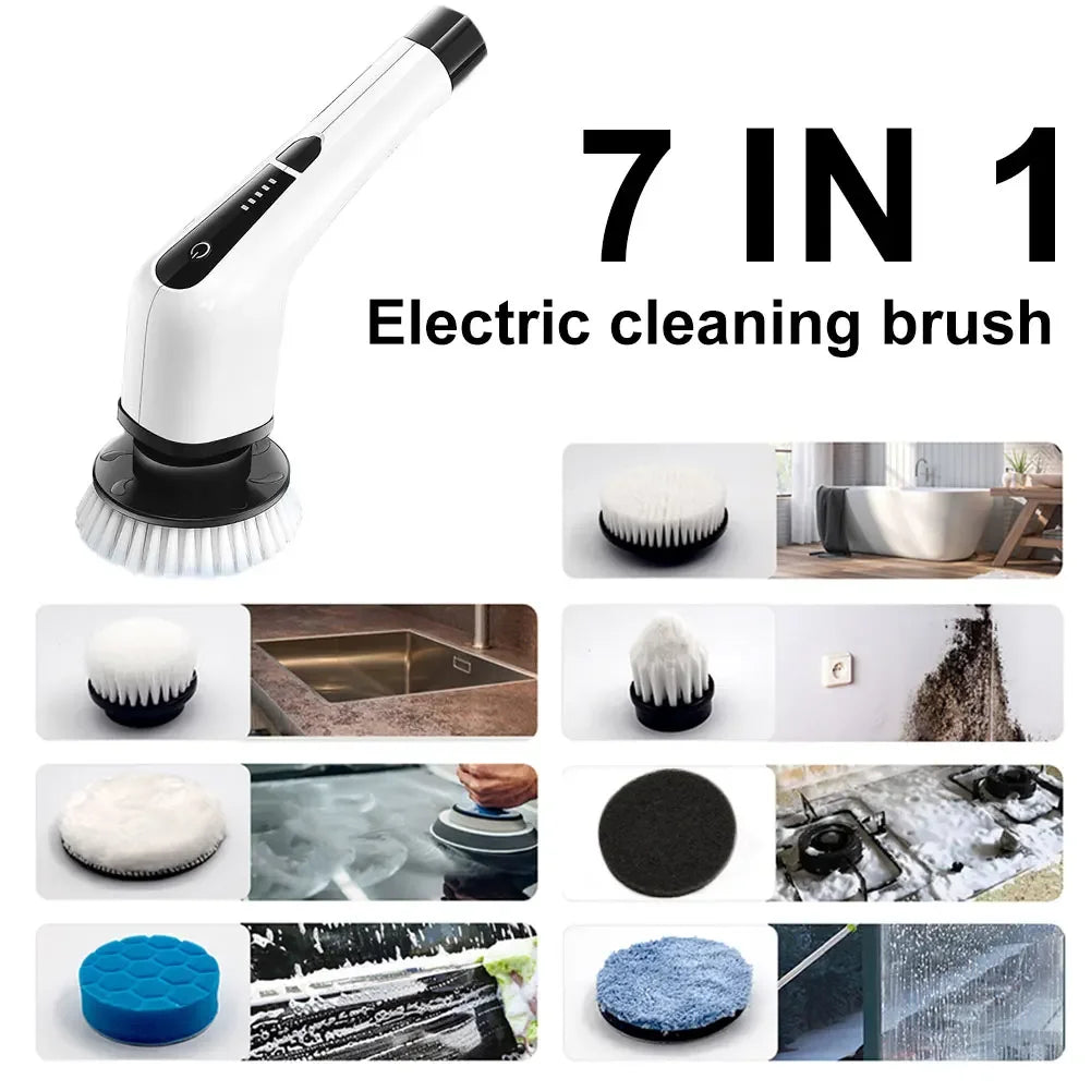 Cordless Power Scrubber Electric Spin Cleaner for Bathroom Tile Tub Cleaning