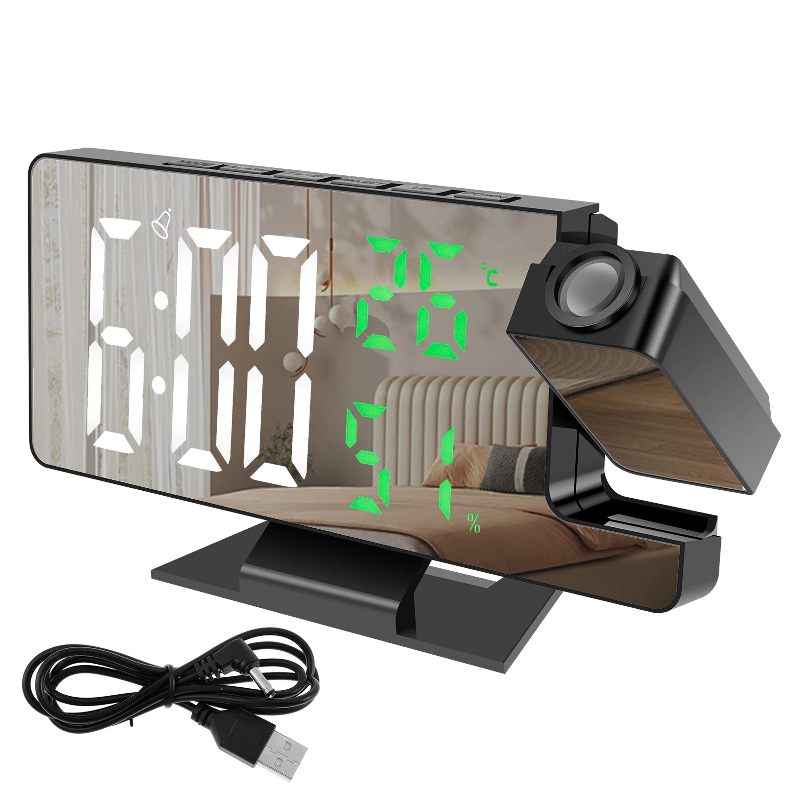 Compact and stylish LED digital clock with adjustable brightness