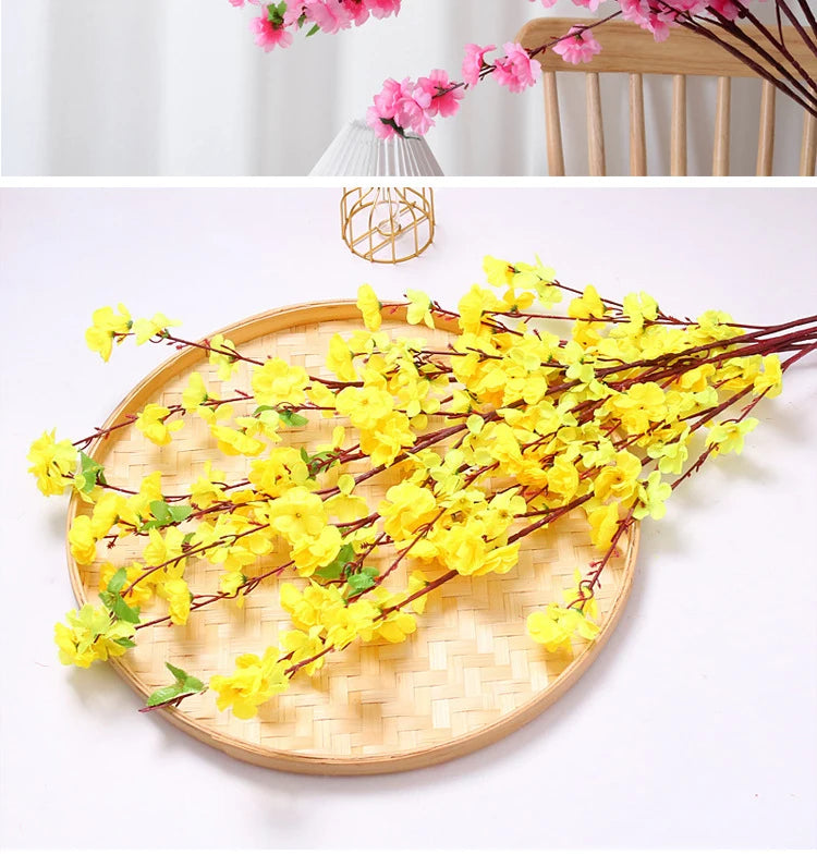 DIY peach blossom silk flowers for home and event decoration