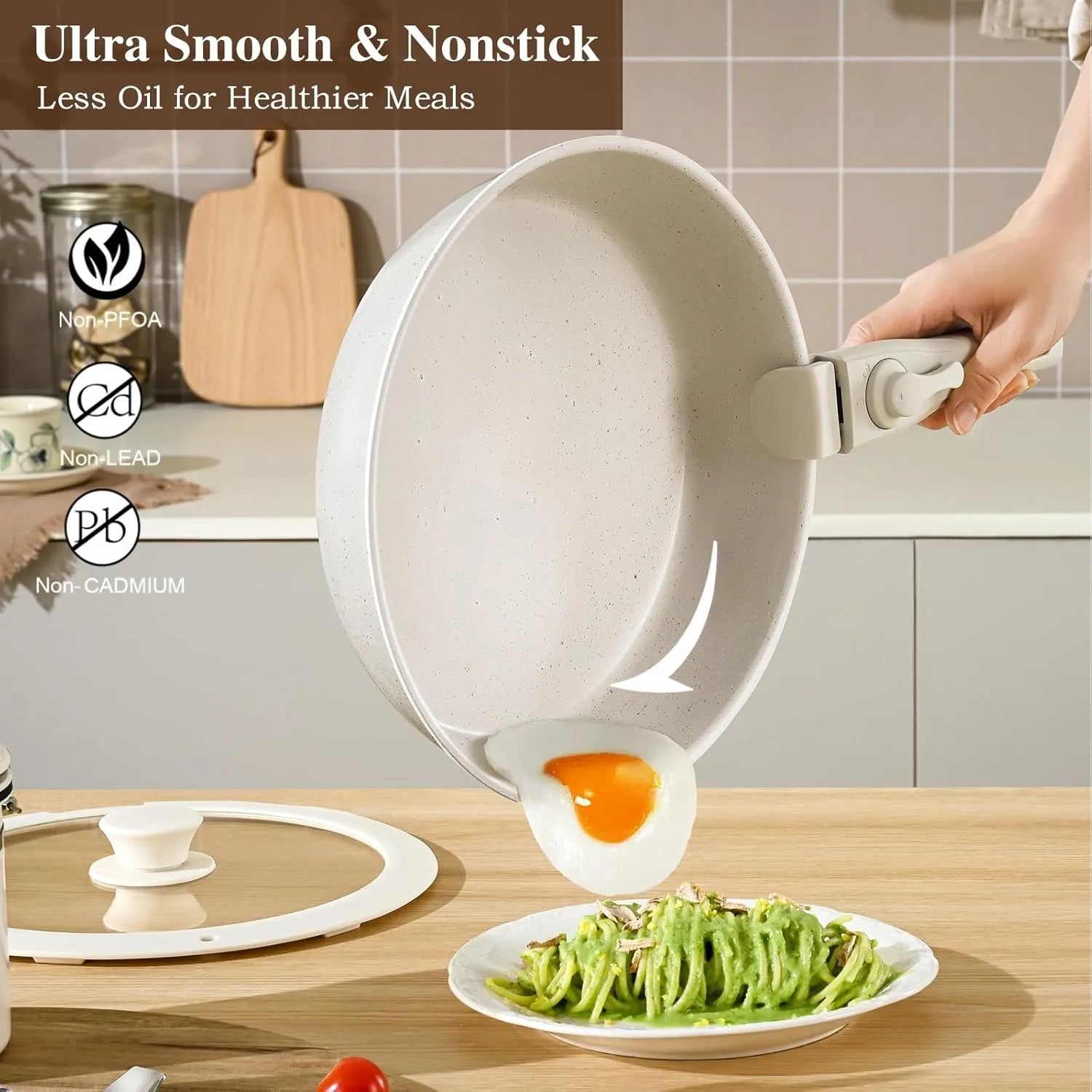 20 Pc Non-Stick Stackable Cookware Set 