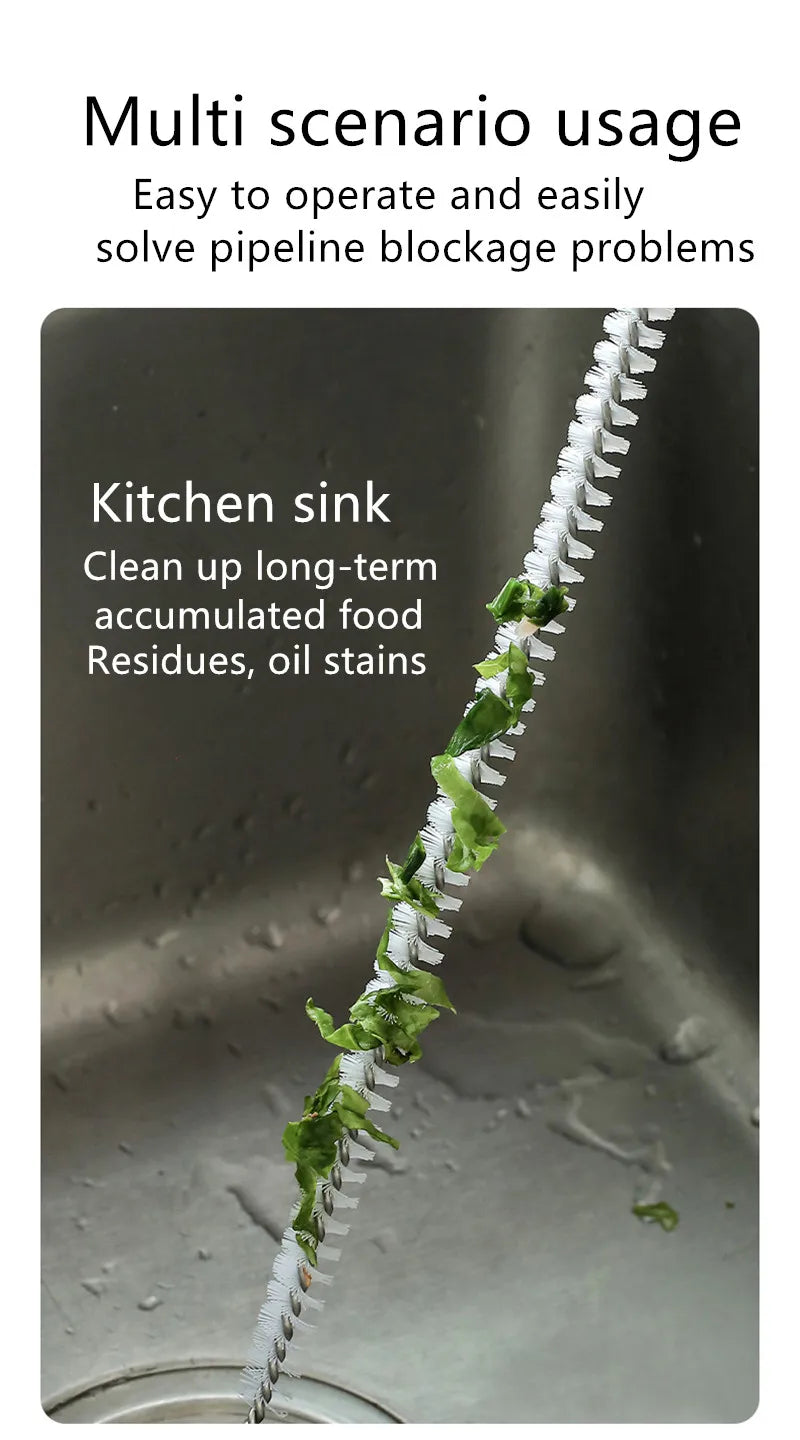 45cm flexible drain brush – pipe and sink clog remover USA