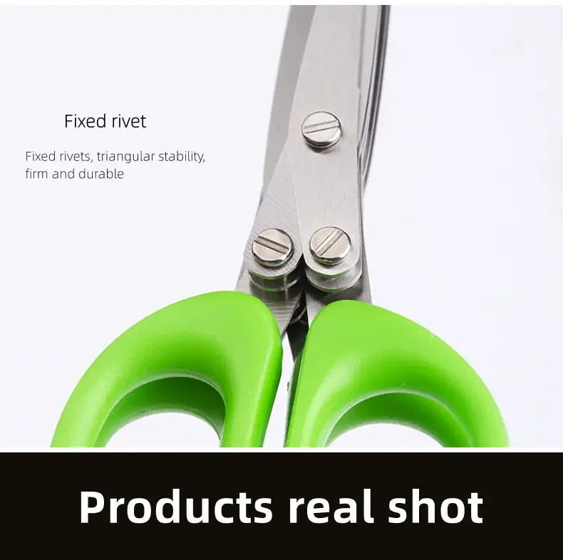 Herb chopping scissors – multi blade stainless steel kitchen tool USA