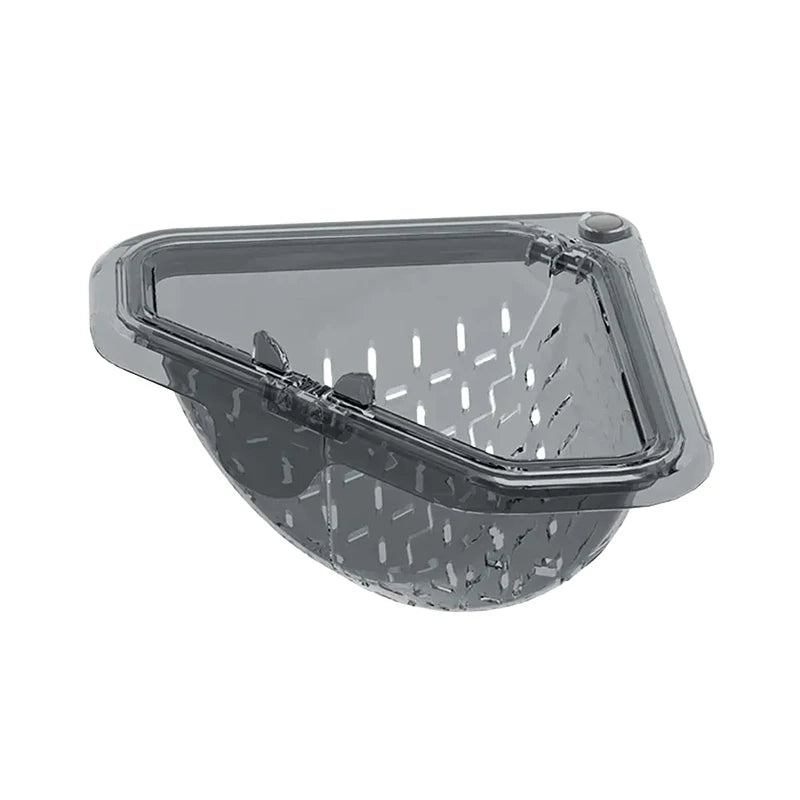 2Pc triangular magnetic sink drain rack – space-saving kitchen filter USA