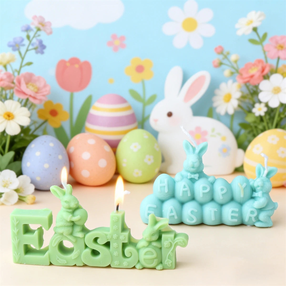 DIY Easter bunny candle mold – 3D silicone mold for festive crafts USA