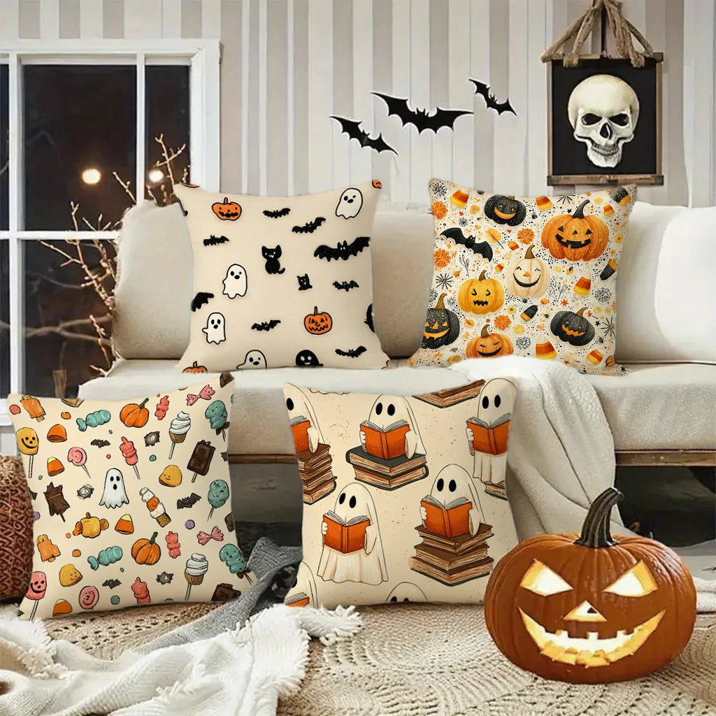 Halloween ghost pillow cover