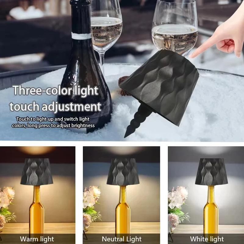 touch control wireless bottle lamp modern table lighting
