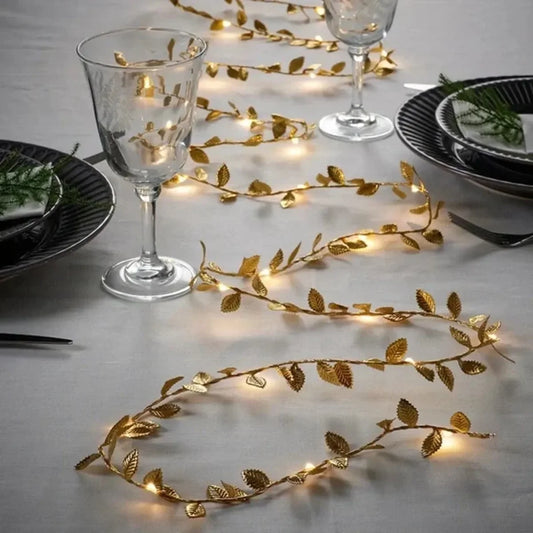 golden fairy lights for decor