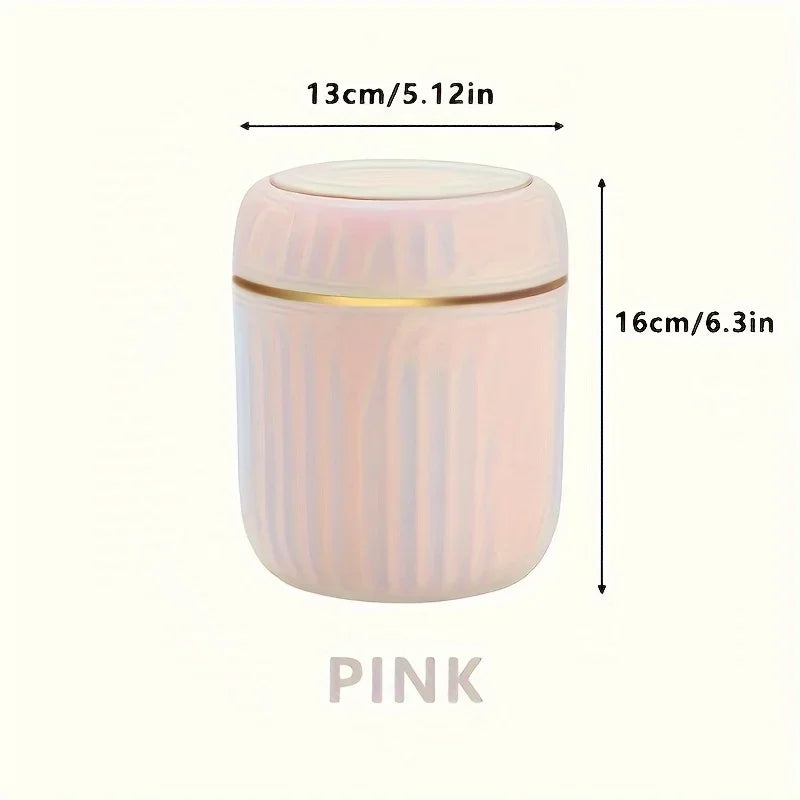 2 Pc Mini Desktop Trash Can with Lid | Compact Waste Bin for Desk, Bedroom & Office