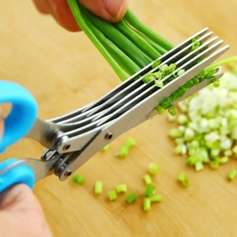 Multi Layer Stainless Steel Kitchen Herb Scissors 3 or 5 Blade
