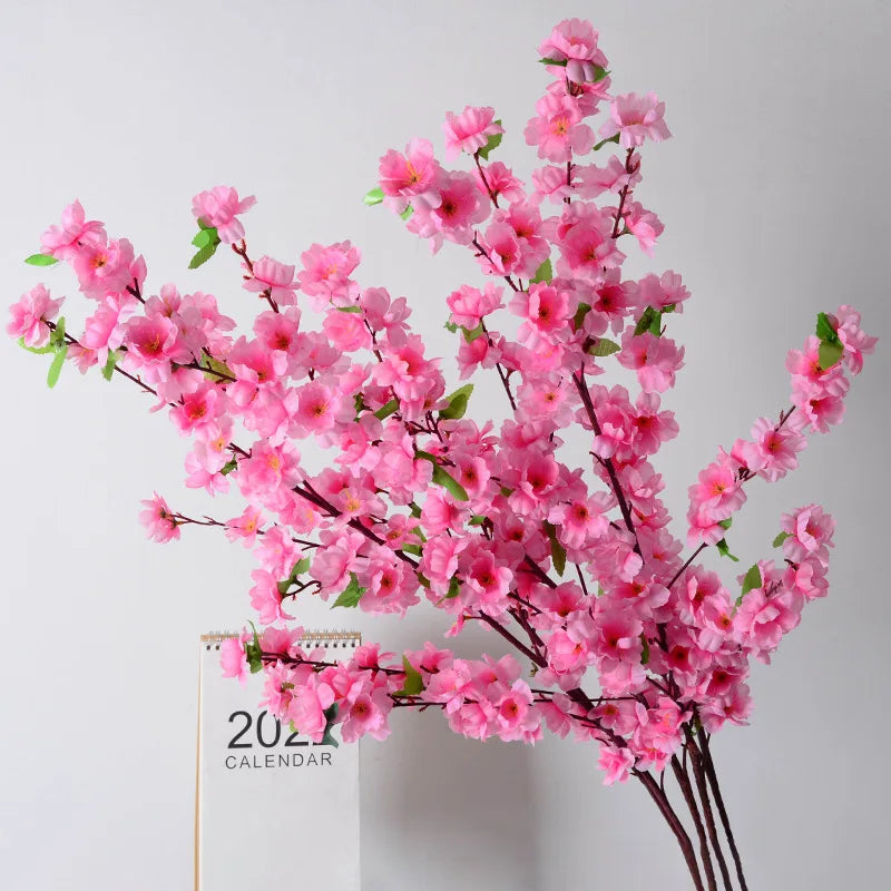 Artificial peach blossom branch spring plum blossom tree decor