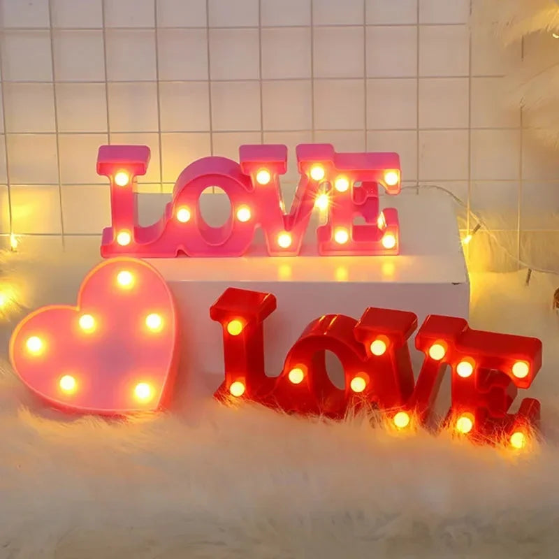 love heart LED lamp romantic gift and home decoration