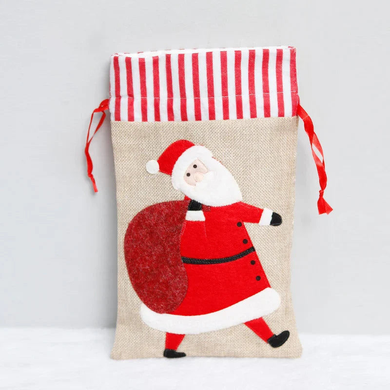 3D embroidered Christmas gift bag for kids – holiday tote bag