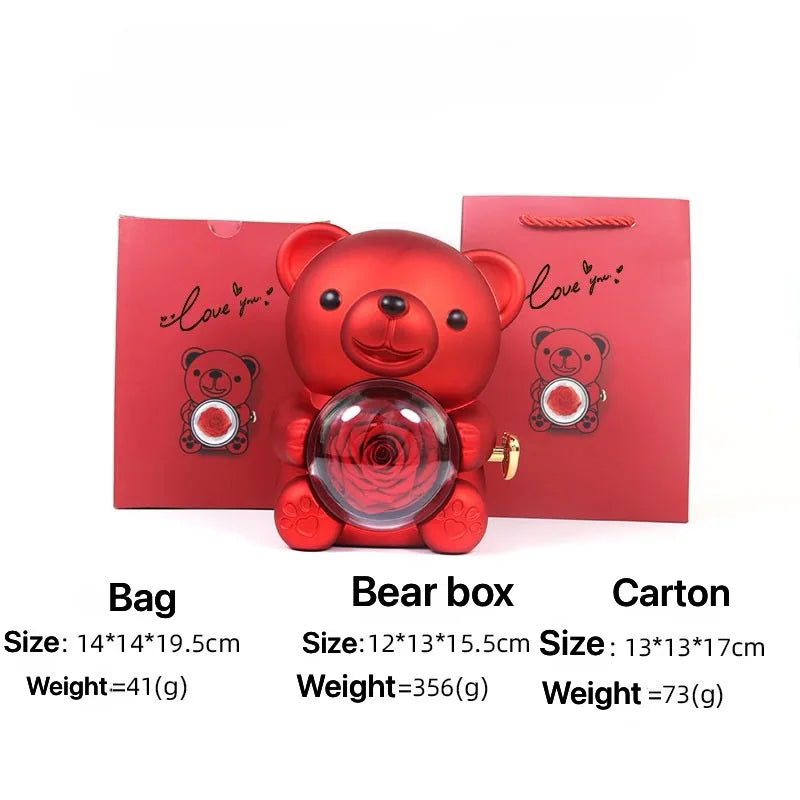 personalized jewelry gift teddy bear with hidden necklace box