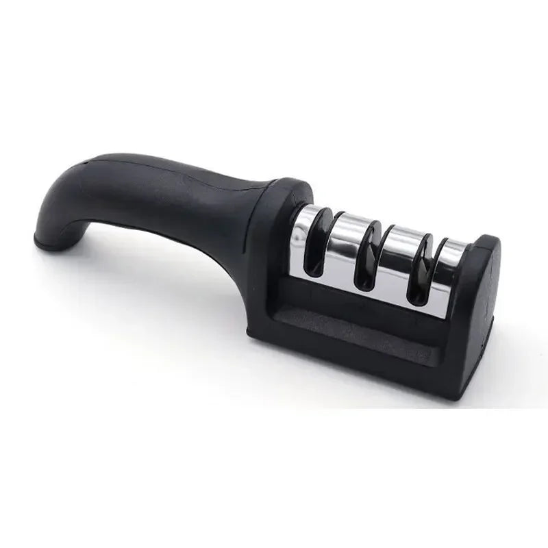 Kitchen knife sharpening tool – 3-segment ceramic stone for honing and polishing USA