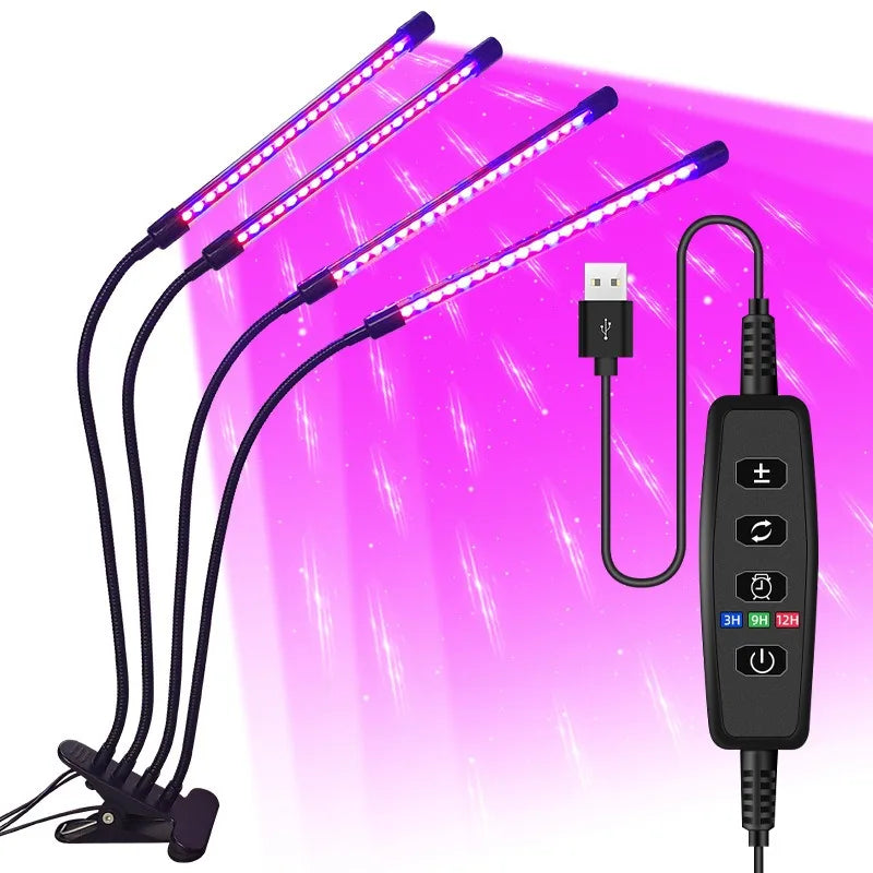 Indoor full spectrum LED plant light – USB, dimmable and timer-controlled USA