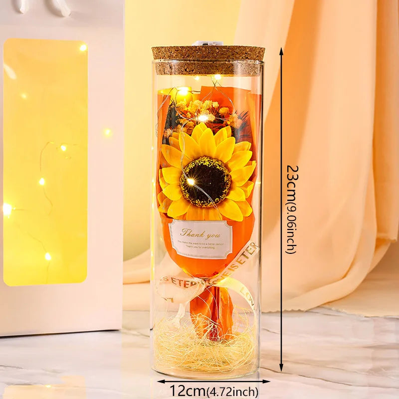 Luxury Preserved Flower LED Light – Decorative Gift for Women