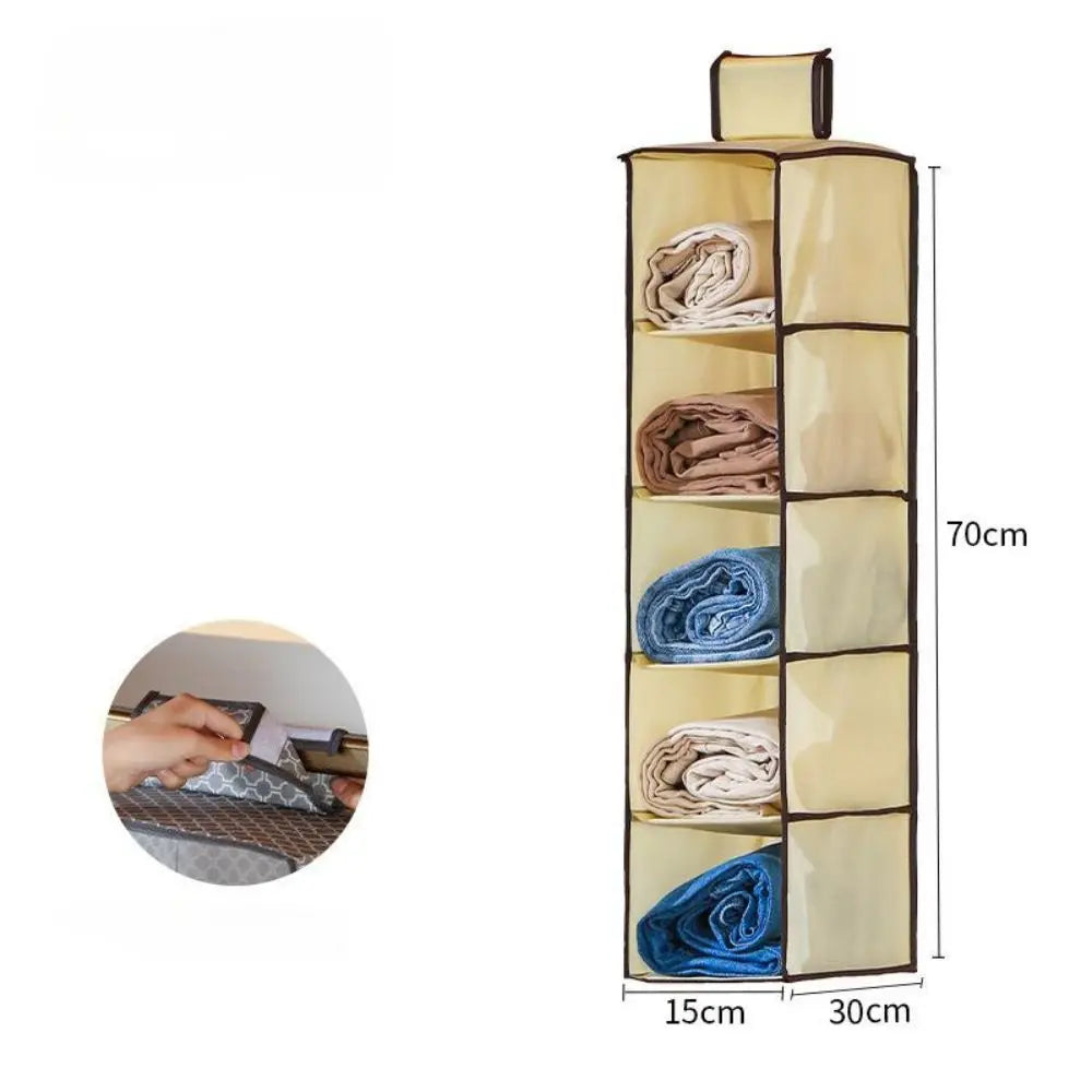Multifunctional Foldable Hanging Closet Organizer Space Saving Storage Bag