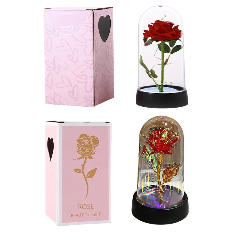rose flower led night lamp soft ambient glow