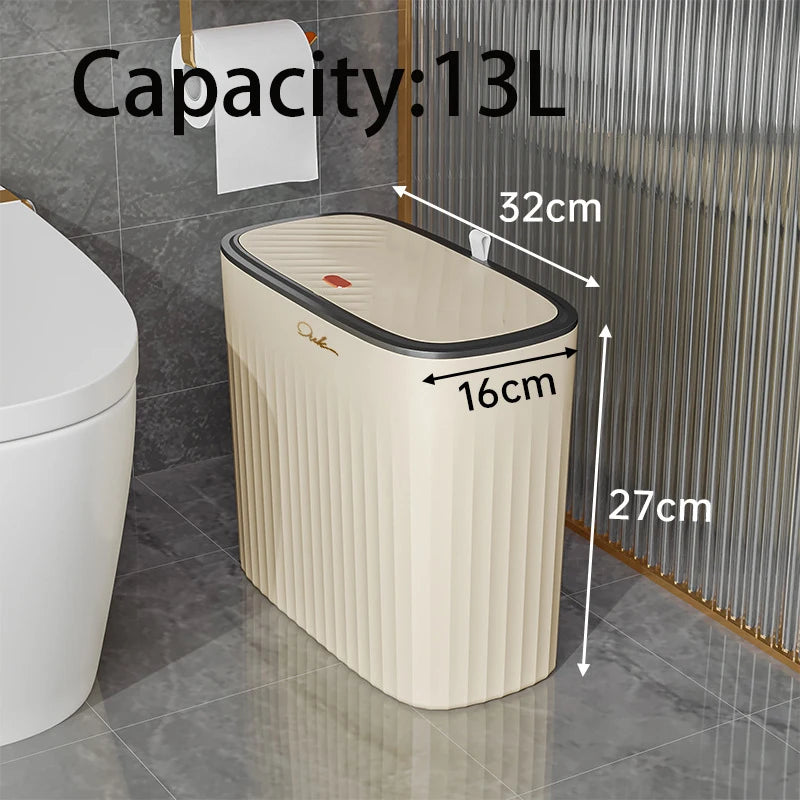Hands free smart trash bin for sanitary disposal