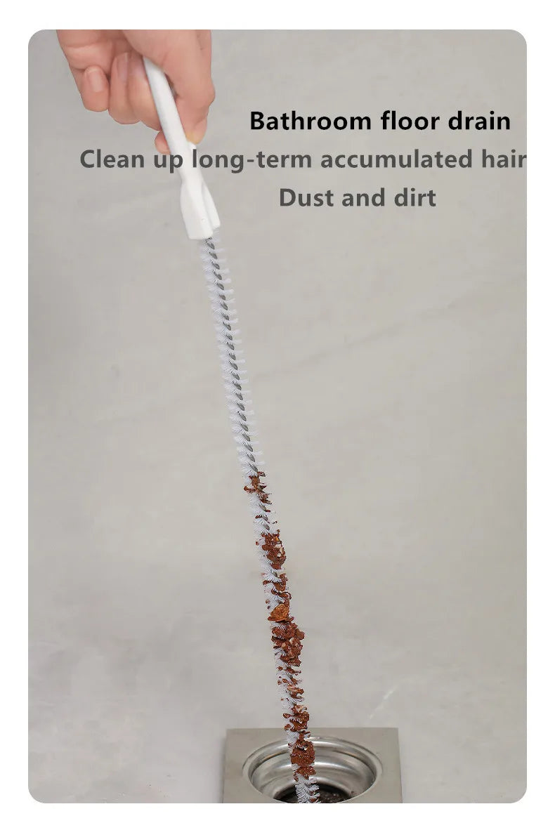 45cm flexible drain brush – pipe cleaner for sinks, hair, and debris USA