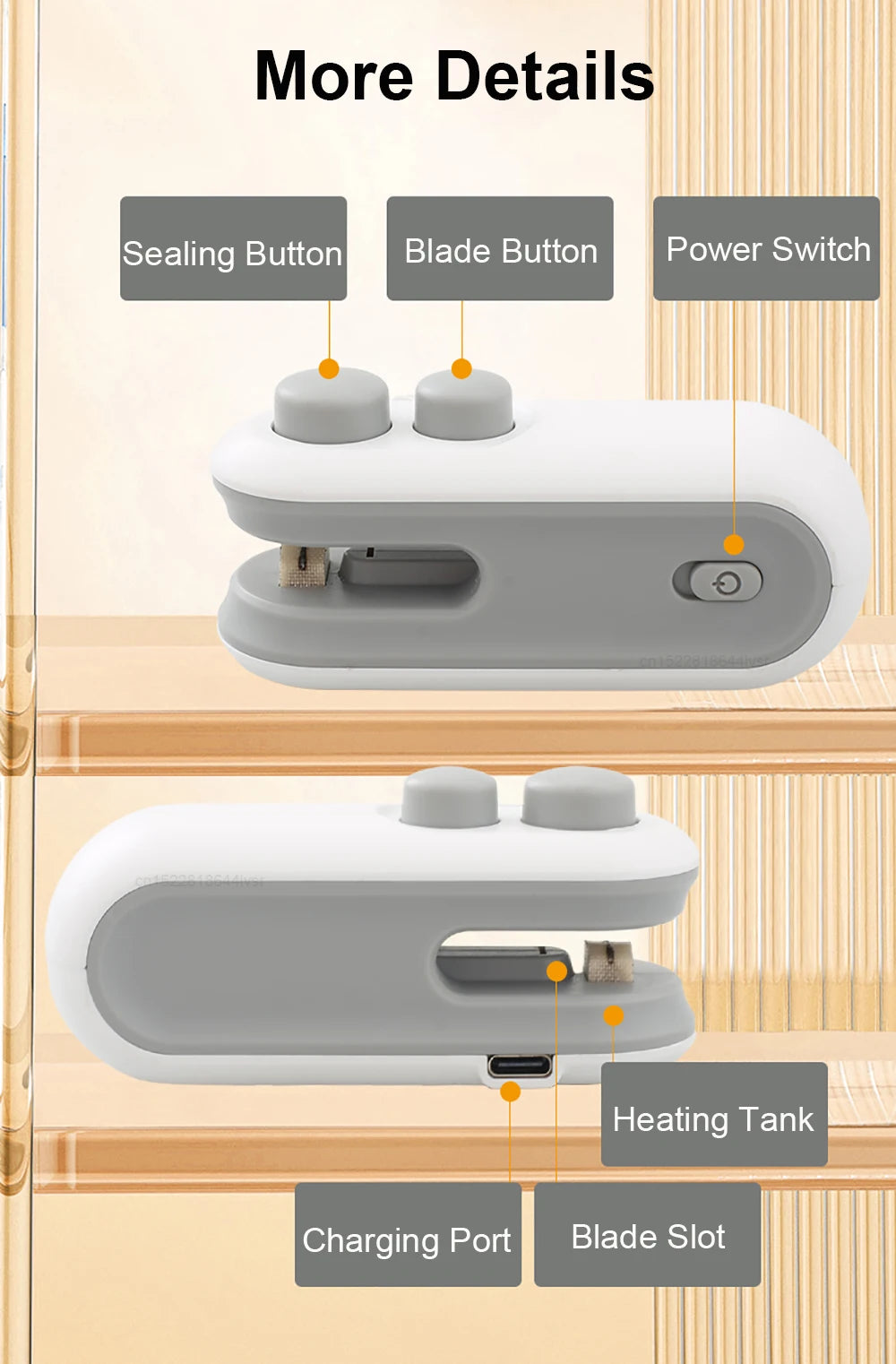 Mini heat sealer for food bags – compact and rechargeable USA