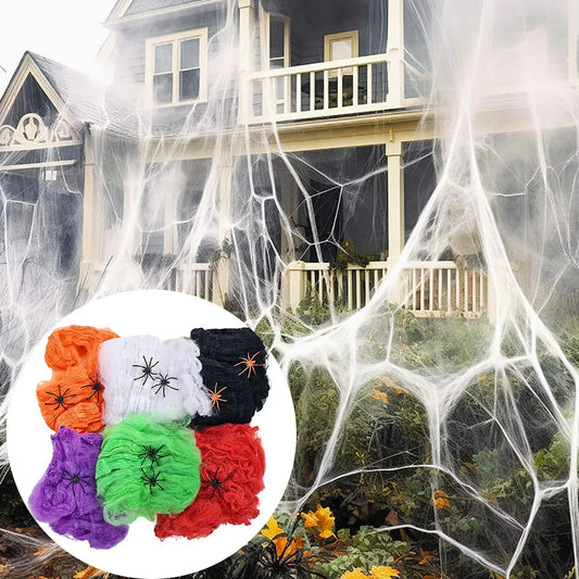 Halloween spider web decoration