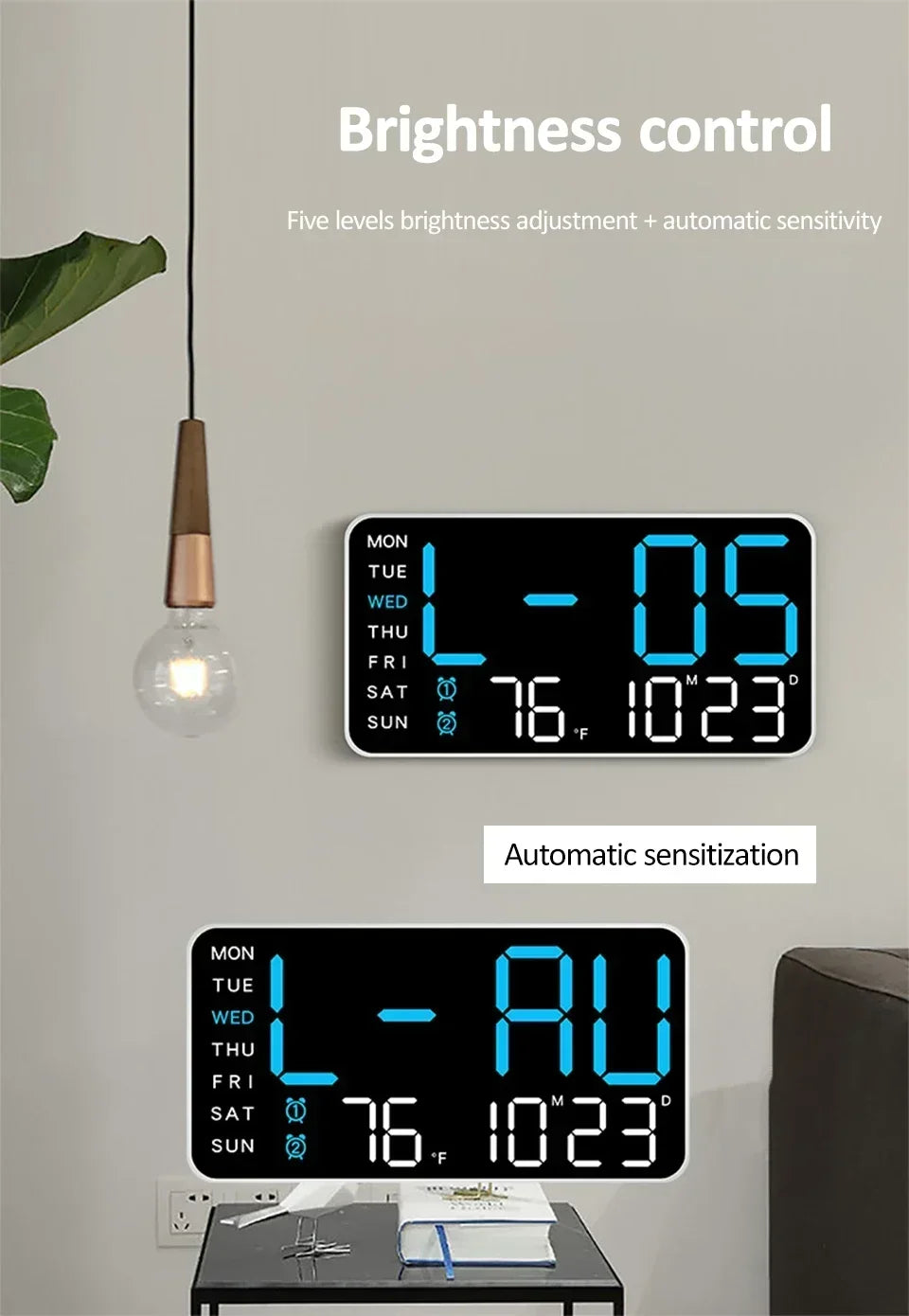 extra large digital wall clock