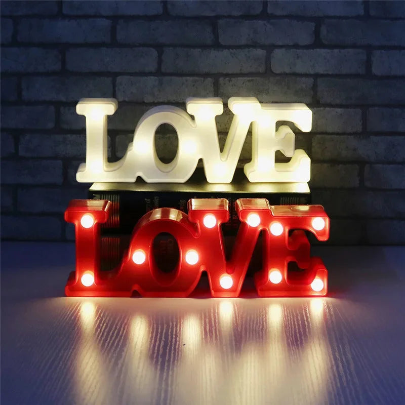 heart LED night lamp romantic gift for her
