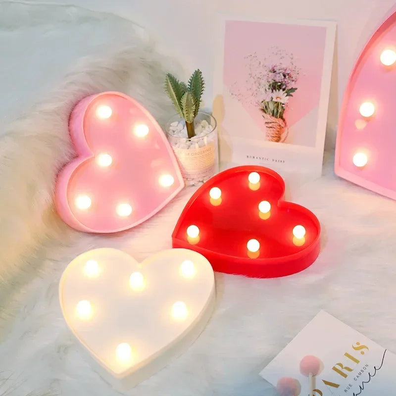 romantic bedroom decor love bear and heart lamp set
