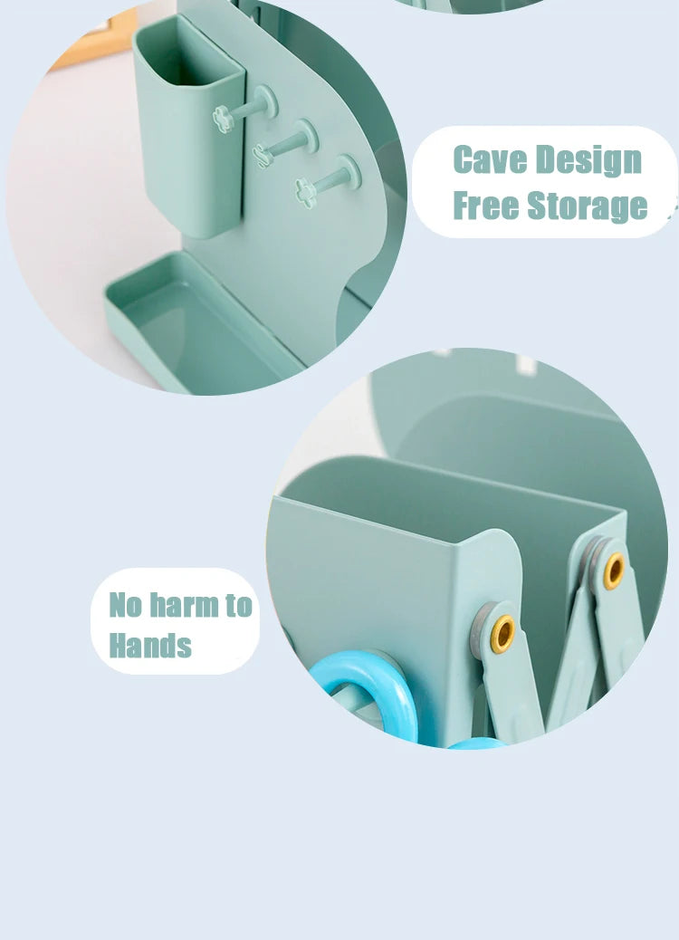 Retractable desktop book holder – metal rack with pen holder and book clip USA