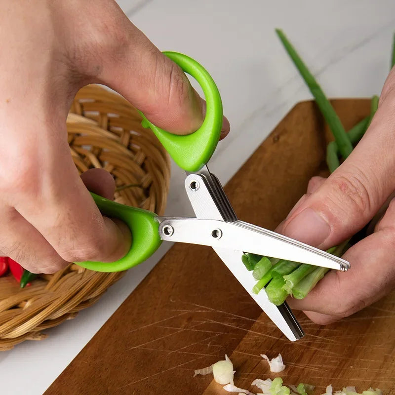 Multi Layer Stainless Steel Kitchen Herb Scissors 3 or 5 Blade