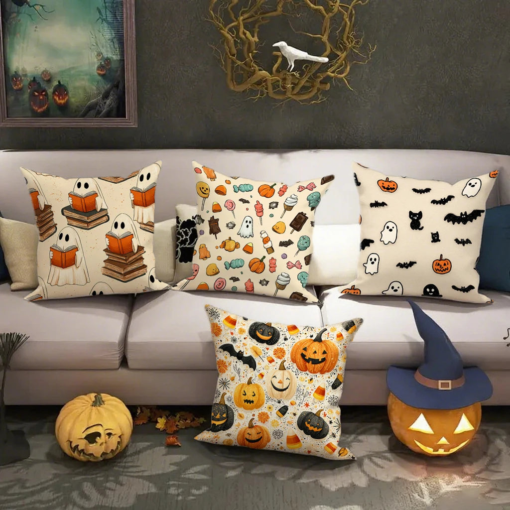 Halloween ghost pillow cover