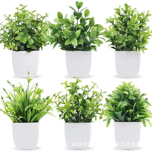 artificial eucalyptus bonsai plant