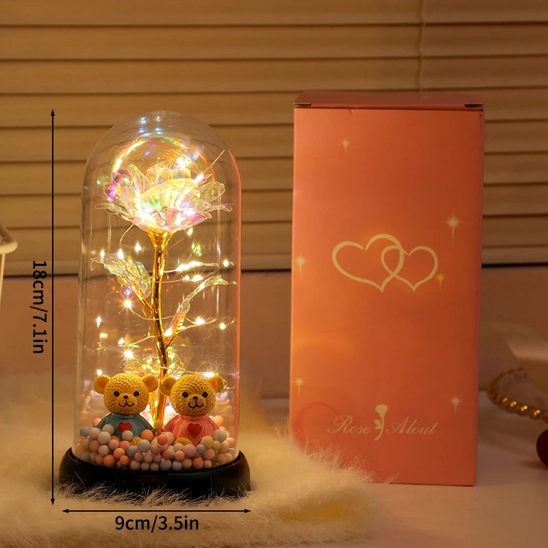 eternal rose flower led lamp gift for wife