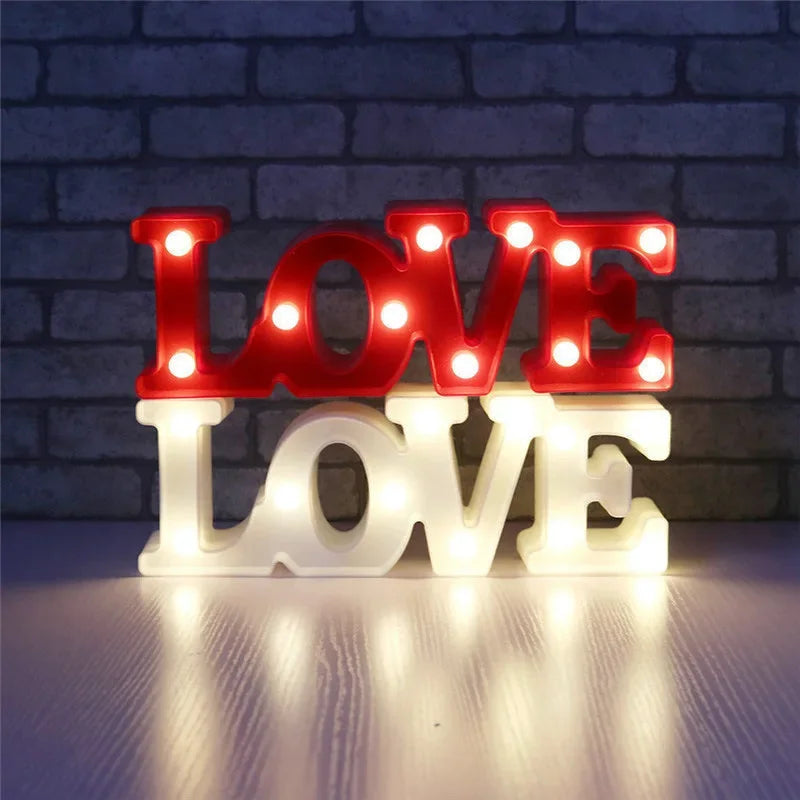 valentine gift heart LED lamp romantic home decor