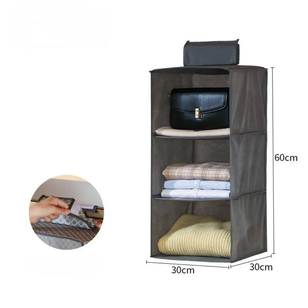 Multifunctional Foldable Hanging Closet Organizer Space Saving Storage Bag