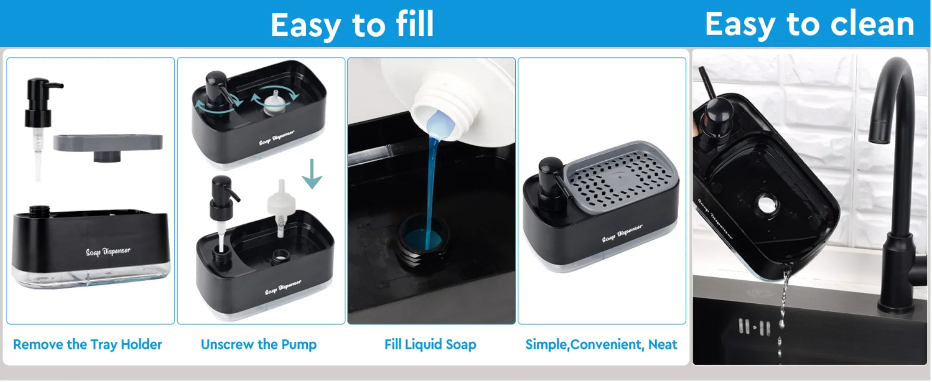 soap and sponge holder set for kitchen use