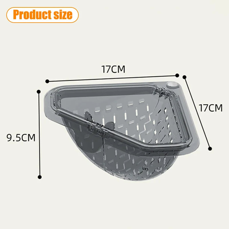2Pc kitchen sink filter rack – magnetic, triangular design, leak-proof collector USA