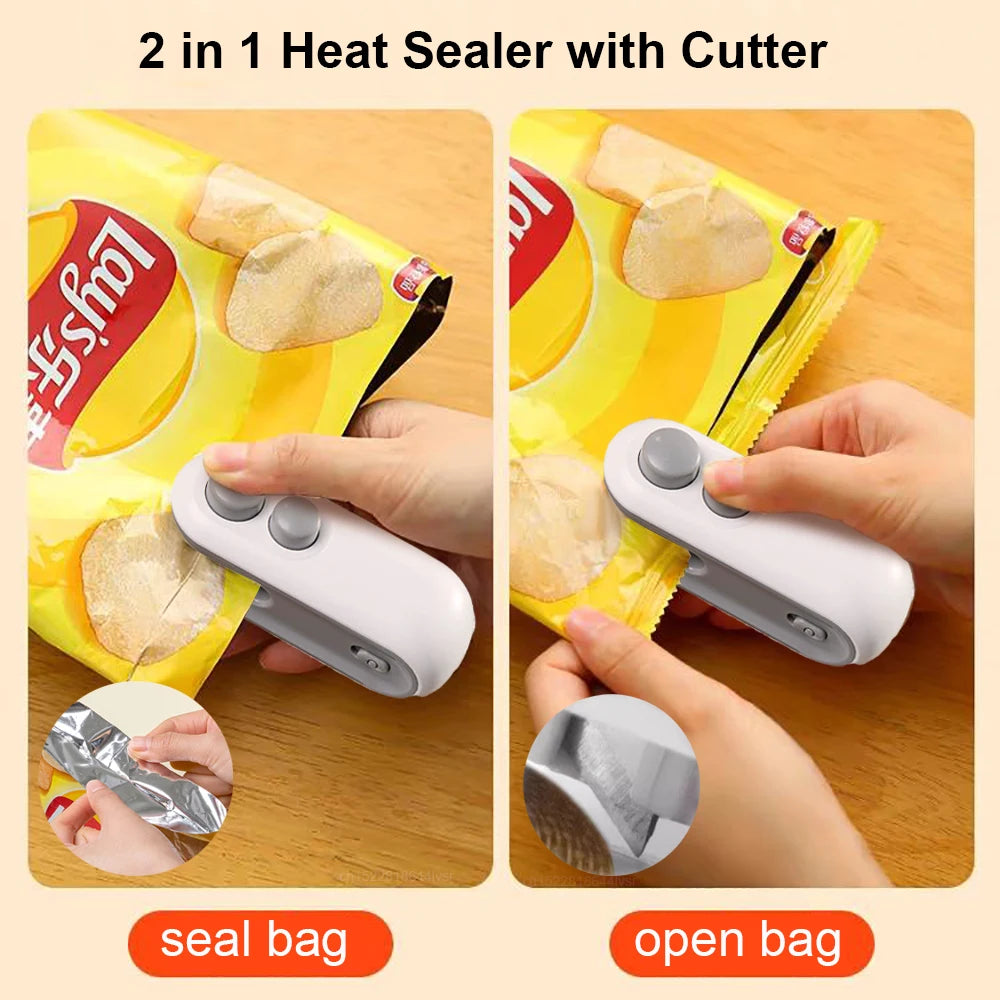 Handheld mini bag sealer – compact food sealing machine for snacks and chips USA