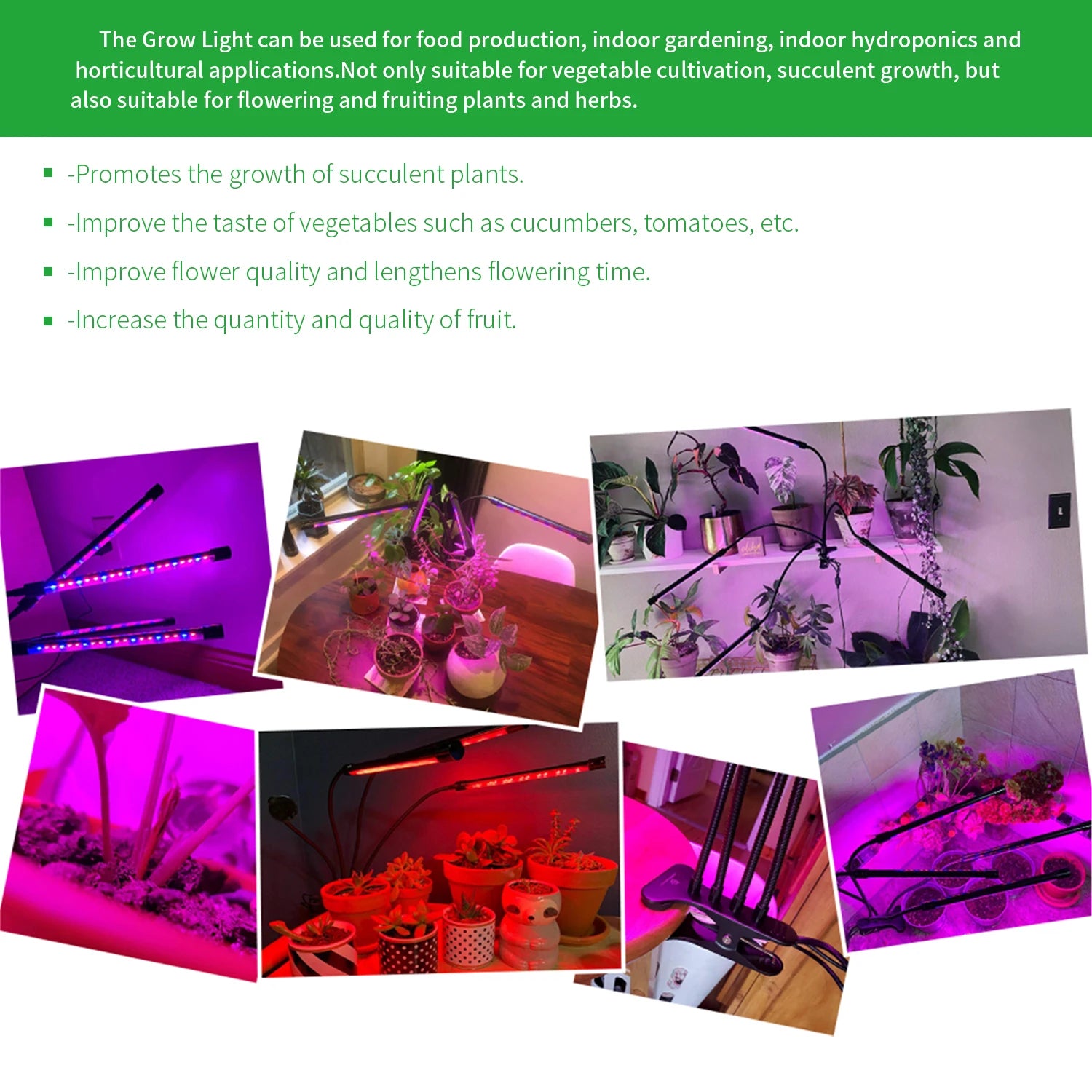 Adjustable dimmable USB LED grow light – full spectrum for seedlings and flowers USA