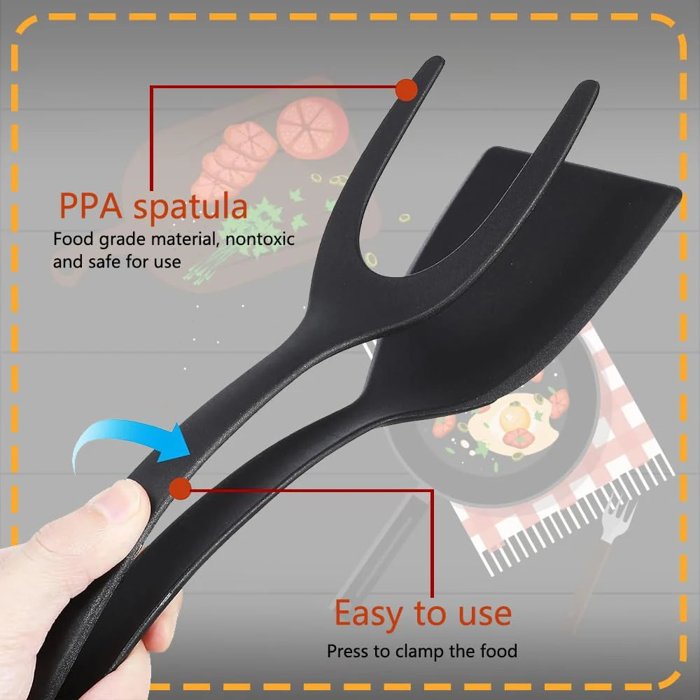 grip flip spatula tongs for frying and grilling