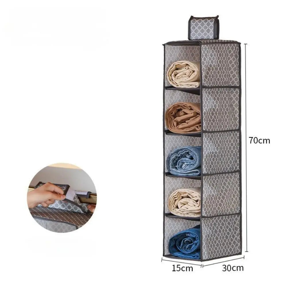 Multifunctional Foldable Hanging Closet Organizer Space Saving Storage Bag