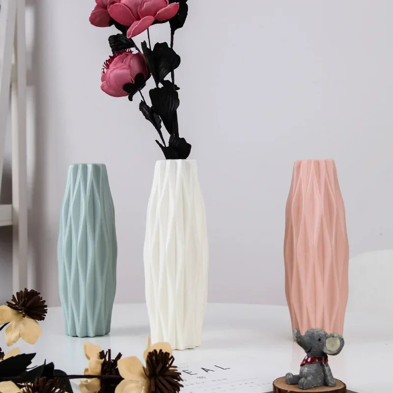 modern plastic flower vase